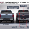 2014 GMC Sierra Rear View Comparison 009B